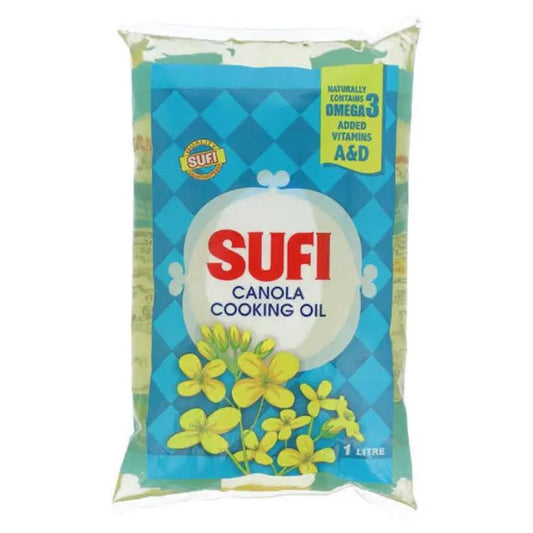 Sufi Canola cooking oil 1liter *5 poly bag